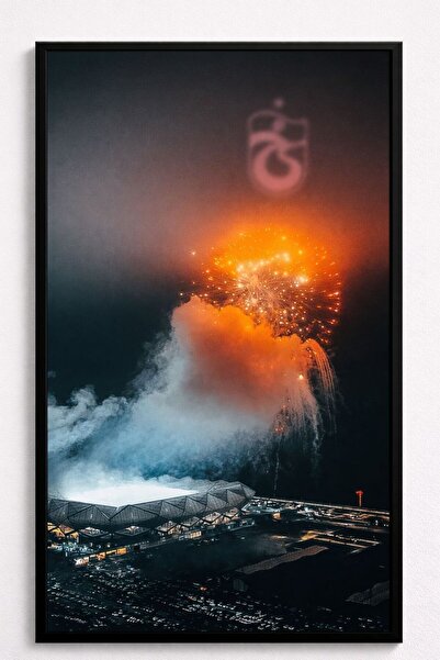 BuzzDesigns Trabzonspor Temalı Bordo Mavi Ateş – Stadyum Gece Konsepti Duvar ...