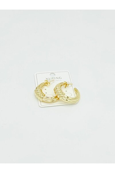 Miruva أقراط دائرية سميكة بنمط ملتوي ذهبية اللون من شوبينغ