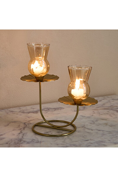 Home Box حامل شموع متعدد الشموع من كومود زين مع قاعدة - 21 × 12.5 × 23 سم