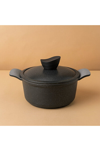 Jewel 28cm Nonstick Stockpot – Black Marble Granite Coating, PF0A/PFOS Free, ...