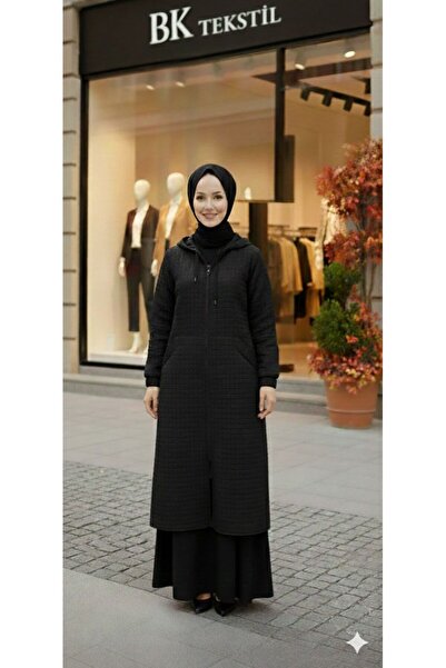 BK TESETTÜR BÜYÜK BEDEN Fermuarlı KAPÜŞONLI KAP