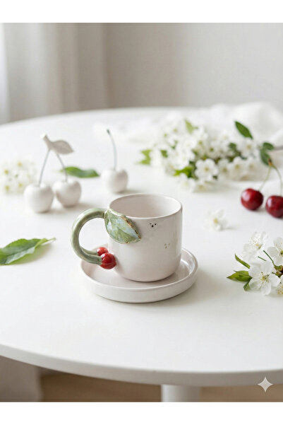 Deniz Kızı Seramik Cherry Cup / Cherry Handmade Ceramic Cup