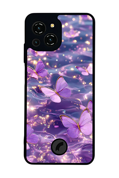 Reeder S23 Pro Max Uyumlu Kelebek Tasarımlı Glossy Premium Kılıf