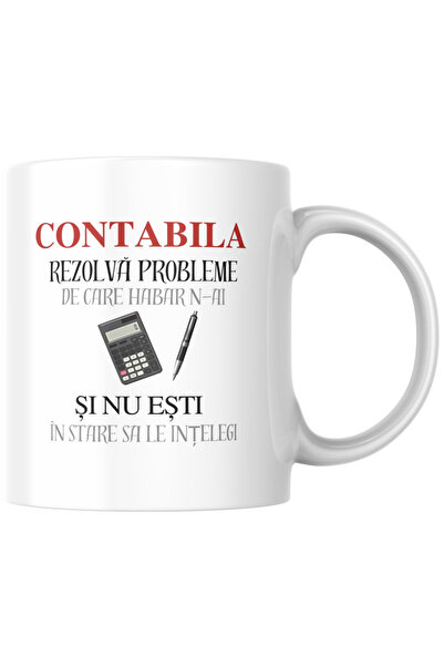 Bee Funky Cană personalizată – Contabilul rezolvă probleme pe care nici măcar...