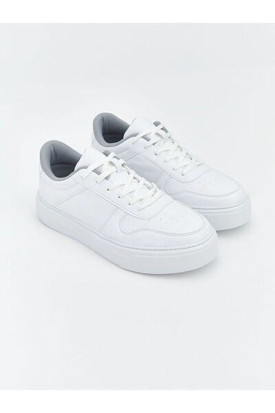 LC Waikiki White Lace-Up Men's Sports Shoes