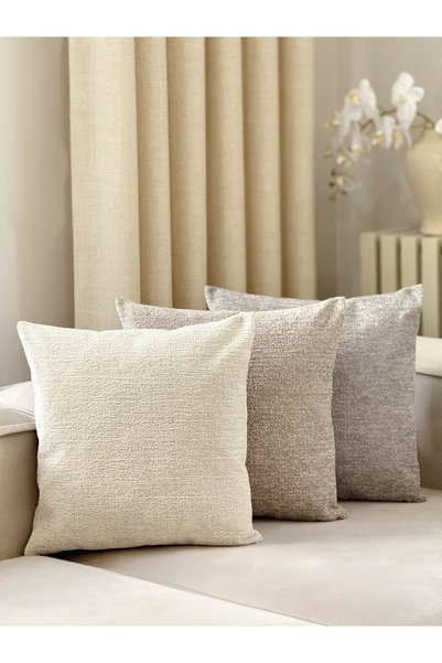 AYSA HOME DECOR Pure Plain Gray Single Throw Pillow Cover (45 X 45 cm)