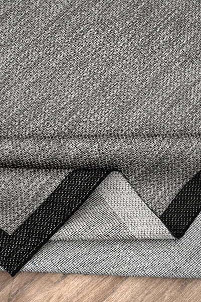 ANUTYA HOME 6635 Siyah Gri Sisal Kilim Leke Tutmaz Kolay Temizlenen Kaymaz Pa...