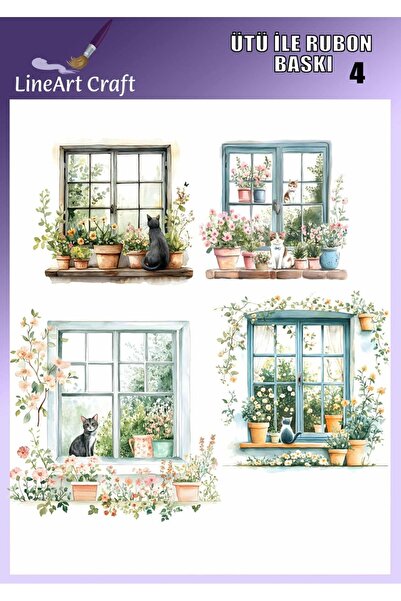 LİNEART Ütü ile Rub On Transfer Kağıdı - No: 4 30x30 cm
