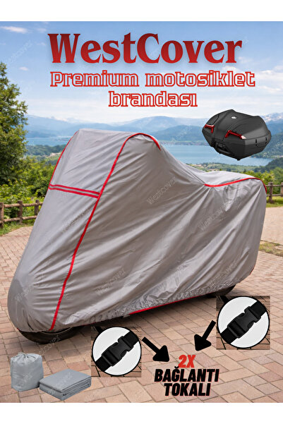 WestCover غطاء دراجة نارية متوافق مع KTM 390 Duke (أحمر مخيط) مع عاكسات ضوئية