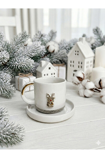 Deniz Kızı Seramik NOEL / YILBAŞI EL YAPIMI SERAMİK FİNCAN