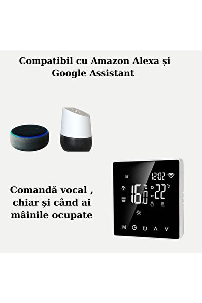 OEM Termostat inteligent pentru încălzire în pardoseală, control wireless, ecran digital, 110–230V
