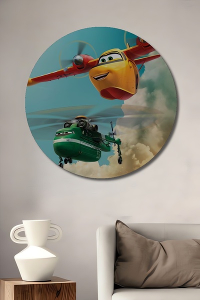 Teona Ahşap Pictură decorativă pe lemn cu vopsea în ulei, cu aspect de acuare...