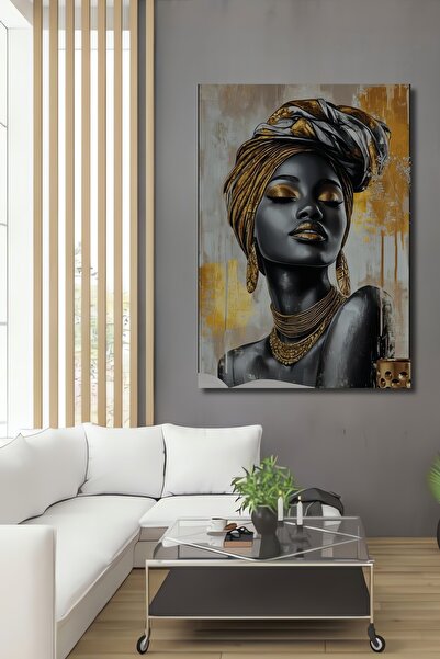 Teona Ahşap Διακοσμητικός ξύλινος πίνακας με εμφάνιση ελαιογραφίας αφρικανική...