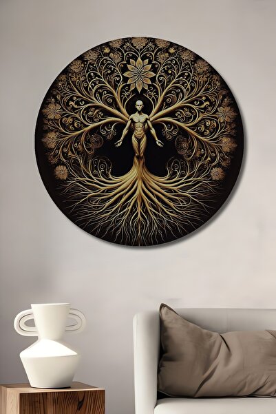 Teona Ahşap Pictură decorativă din lemn cu aspect de pictură în ulei, cu figu...