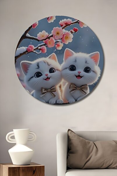 Teona Ahşap Βαμβάκι Γάτες για την αγάπη της γάτας: Ξύλινη ζωγραφική με εφέ ελ...