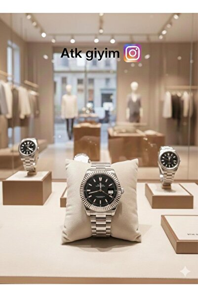 ATKGİYİM klasik metal kordonlu lüx büyüteçli takvimli günlük şık saatlerimiz ...