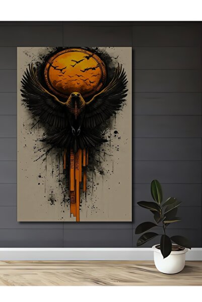 Teona Ahşap Διακοσμητικό Ξύλινο Τραπέζι Ζωγραφικής Kartal Güneş Sanat