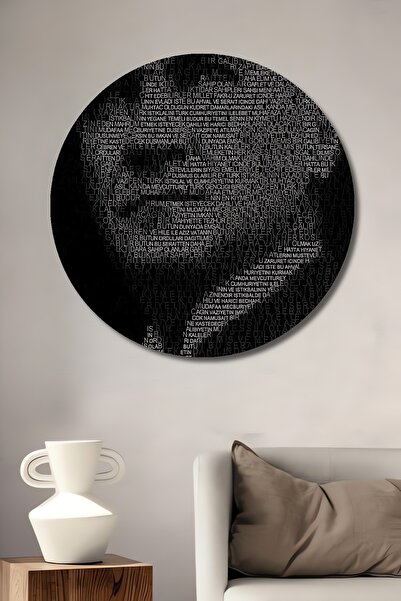 Teona Ahşap Mustafa Kemal Atatürk Artă a cuvântului Tablou decorativ din lemn...