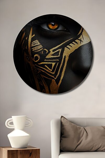 Teona Ahşap Gold cu model Portretul unei femei negre Pictură în ulei Aspect d...