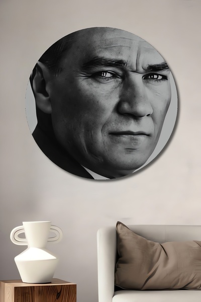Teona Ahşap Mustafa Kemal Atatürk Tablou decorativ din lemn cu aspect de dese...
