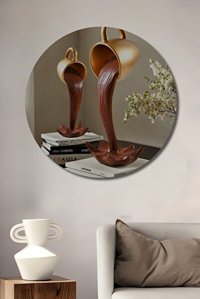 Teona Ahşap Tablou decorativ din lemn cu aspect de pictură în ulei, cu caldel...