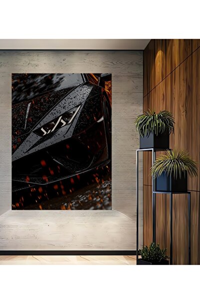 Teona Ahşap Pictură decorativă din lemn cu aspect de acuarelă, mașină sport î...