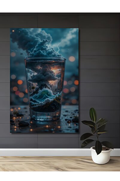 Teona Ahşap Tablou din lemn cu aspect de pictură în ulei, artă modernă, într-...