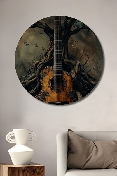 Teona Ahşap Ritmul Naturii Arborele Chitară Vopsea în ulei Aspect Lemn Pictur...