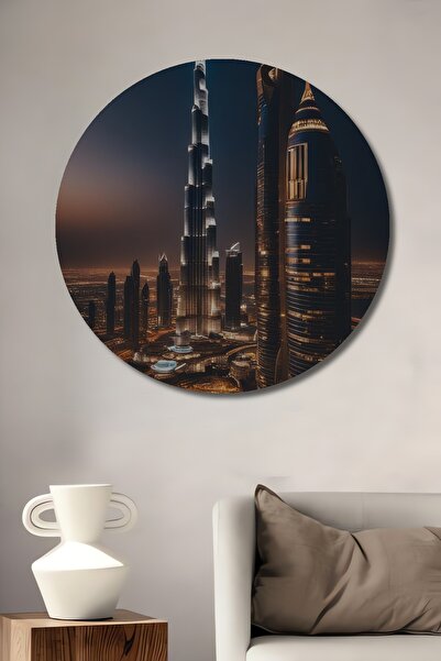 Teona Ahşap Burj Khalifa Artă modernă Pictură în ulei Aspect de pictură decor...