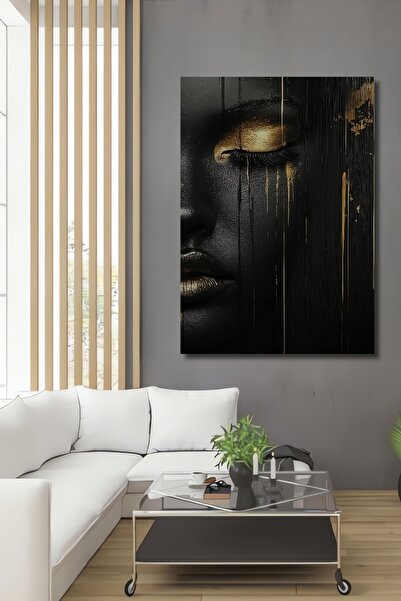 Teona Ahşap Tablou decorativ din lemn cu aspect de artă modernă, cu femeie ne...