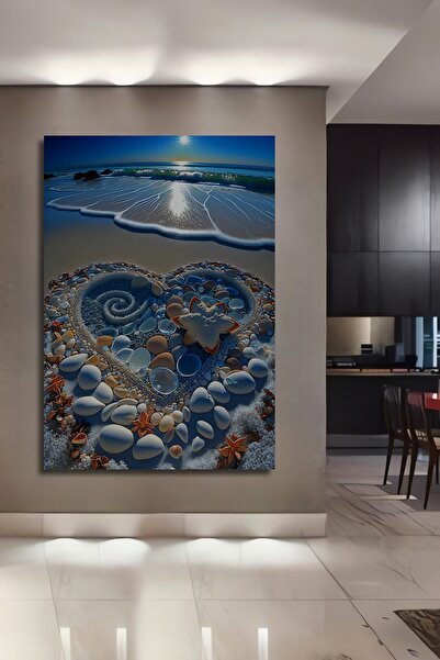 Teona Ahşap Tablou decorativ din lemn cu aspect de pictură în ulei, peisaj ma...