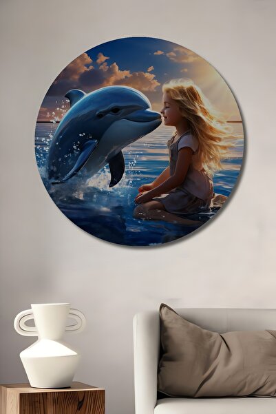 Teona Ahşap Masalsı Dostluk imprimare digitală Tablou din lemn Tablou rotund ...