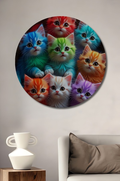 Teona Ahşap Διακοσμητικός ξύλινος πίνακας με απομιμήσεις ελαιογραφίας με ουρά...