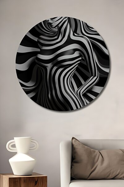 Teona Ahşap Zebra cu model Artă abstractă Tablou decorativ din lemn