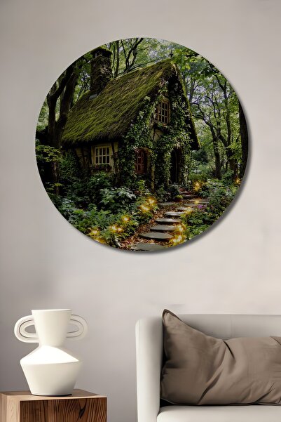 Teona Ahşap Orman Masalı Ev Pictură decorativă pe lemn cu aspect de pictură î...