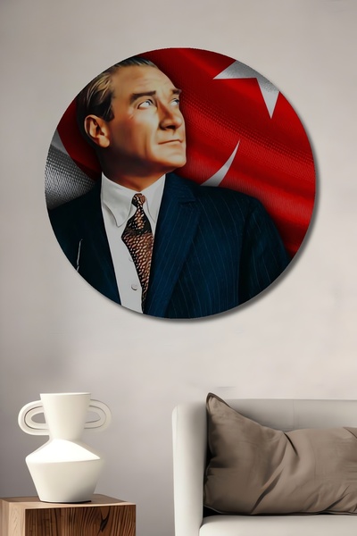 Teona Ahşap Διακοσμητικός ξύλινος πίνακας τοίχου με ελαιογραφία Μουσταφά Κεμά...