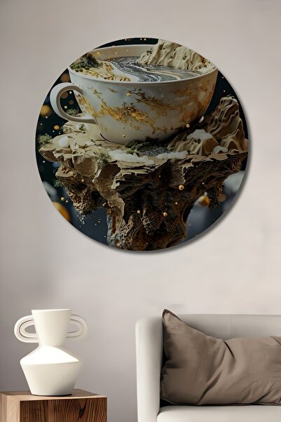 Teona Ahşap Tablou decorativ din lemn cu aspect de pictură în ulei, peisaj fa...