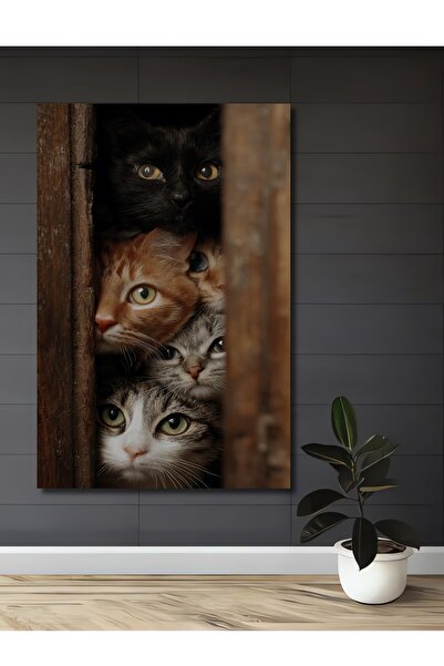 Teona Ahşap Μυστηριώδης Ξύλινη Διακοσμητική Πινακίδα με Ελαιογραφία Απομίμηση...