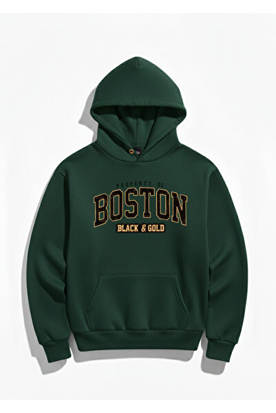 Mayer Butik Hanorac oversize cu glugă, imprimat Boston, unisex, pentru femei/...