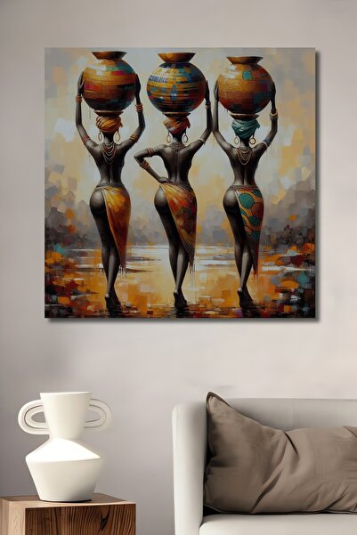 Teona Ahşap Femei africane Cultură Artă Tablou decorativ din lemn cu aspect d...