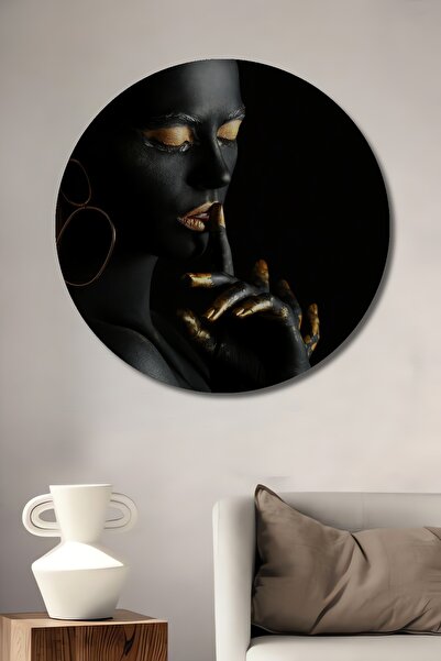 Teona Ahşap Tablou decorativ din lemn cu aspect de pictură în ulei pentru fem...