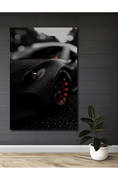 Teona Ahşap Negru piele texturat Masă decorativă din lemn pentru mașină sport