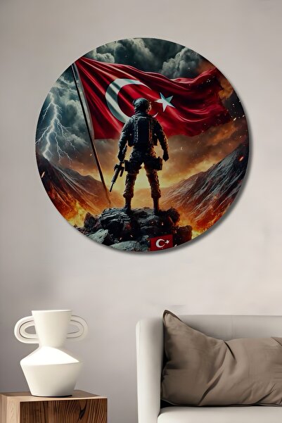 Teona Ahşap Tablou decorativ din lemn cu aspect de pictură în ulei, cu soldat...