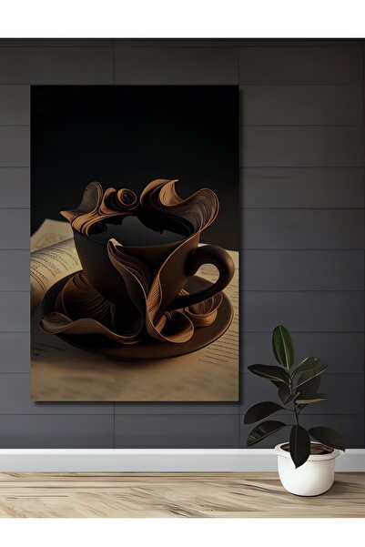 Teona Ahşap Ξυλόγλυπτο διακοσμητικό τραπέζι με όψη καφέ που δημιουργεί ευχάρι...