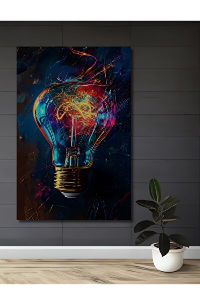 Teona Ahşap Tablou decorativ din lemn cu aspect de acuarelă, inspirat de becu...