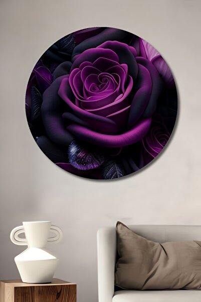 Teona Ahşap Dansul fermecător al trandafirilor mov, pictură decorativă din le...