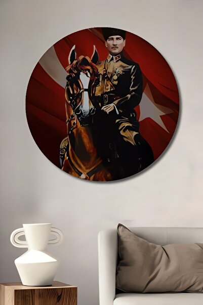 Teona Ahşap Μουσταφά Κεμάλ Ατατούρκ Ελαιογραφία σε ξύλινο διακοσμητικό πίνακα...