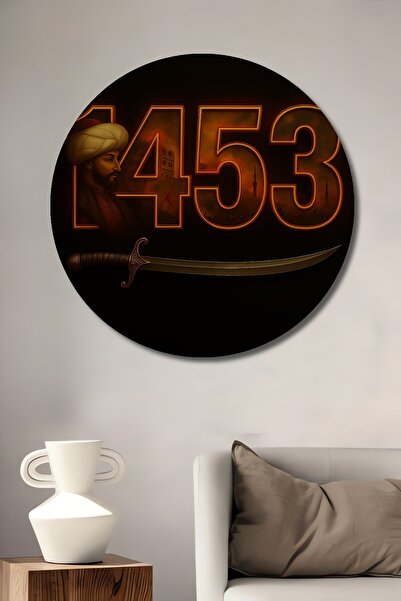 Teona Ahşap Fatih Sultan Mehmet 1453 Pictură decorativă rotundă de perete cu ...