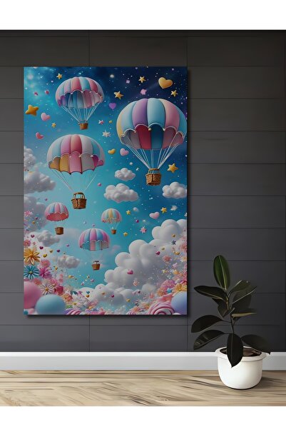 Teona Ahşap Tablou decorativ din lemn cu aspect de pictură în ulei, cu surpri...