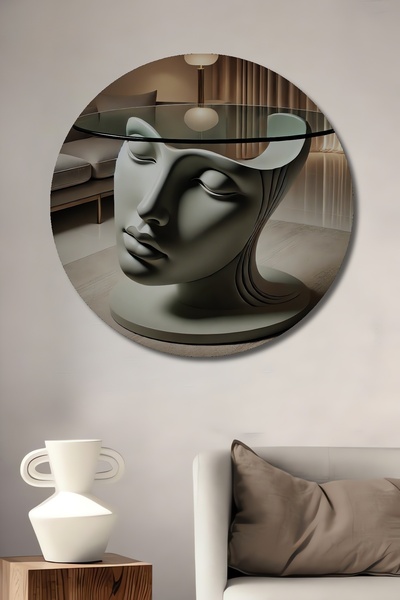 Teona Ahşap Tablou decorativ din lemn cu aspect de pictură în ulei, artă abst...